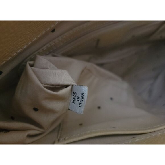 Kate Spade Beige Leather Shoulder Bag Handbag Satchel With Gold-Tone Hardware - Picture 9 of 10